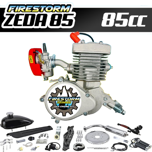 ZEDA85 85cc performance motorized bike engine kit new upgraded firestorm edition 